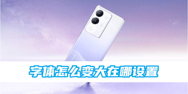 vivo手机字体怎么变大在哪设置[图1]