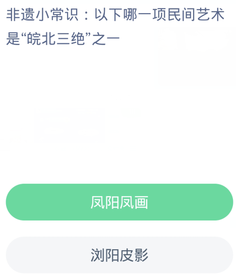 蚂蚁新村每日一题1.8：以下哪一项民间艺术是皖北三绝之一[图2]