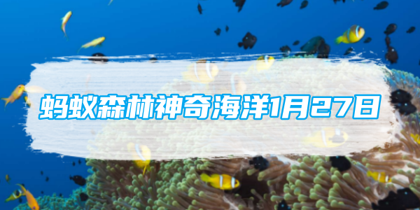 蚂蚁森林神奇海洋1月27日：人们常说的江白菜是哪种海洋生物[图1]