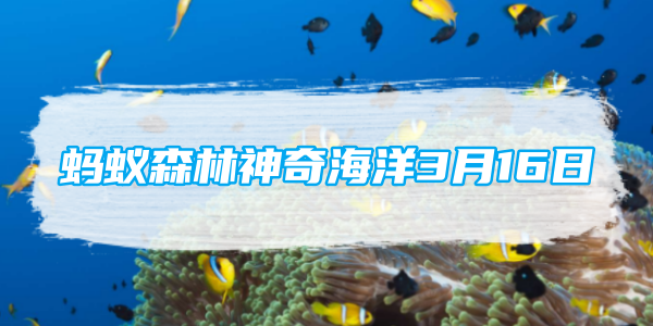 蚂蚁森林神奇海洋3月16日：虾青素只存在于虾的体内吗[图1]