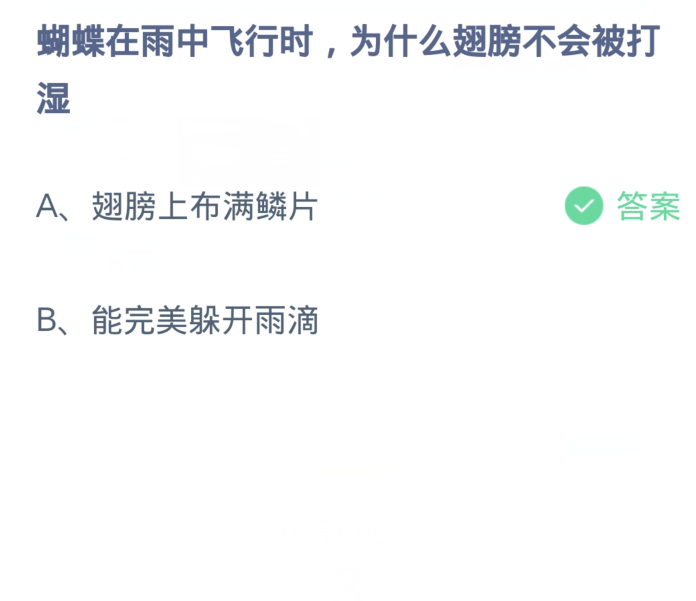 蚂蚁庄园3月21日：蝴蝶在雨中飞行时为什么翅膀不会被打湿[图2]