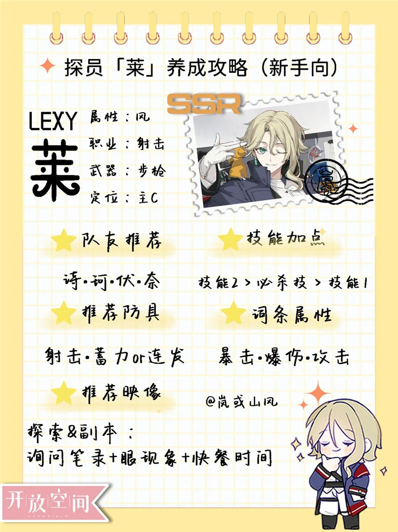 开放空间探员莱培养攻略指南[图5]