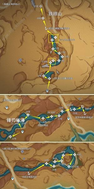 原神4.5悼灵花哪里多 4.5悼灵花采集路线图示一览[图1]