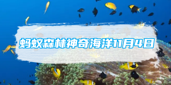 蚂蚁森林神奇海洋11月4日：以下哪种海洋动物名字有鱼但不是真正的鱼[图1]