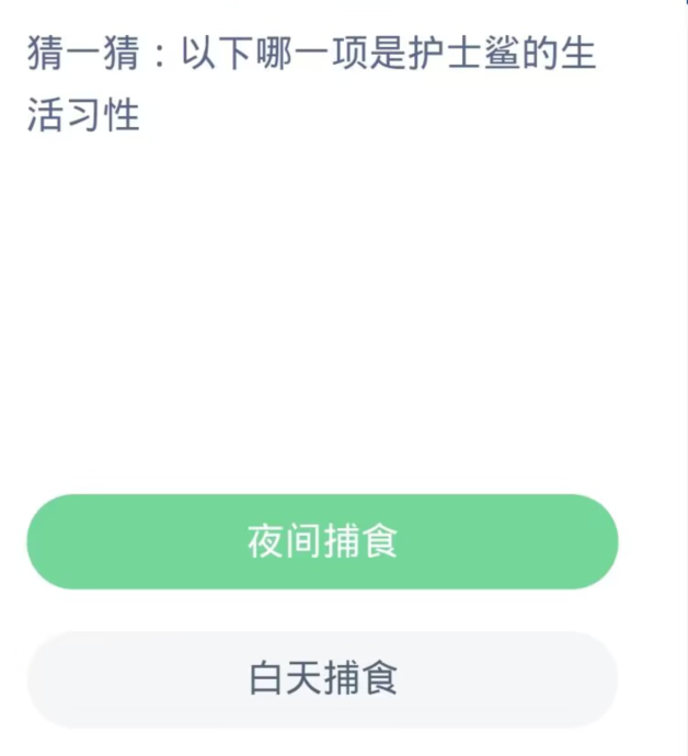 蚂蚁森林神奇海洋11月6日：以下哪一项是护士鲨的生活习性[图2]