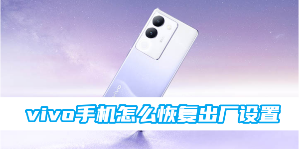 vivo手机怎么恢复出厂设置[图1]